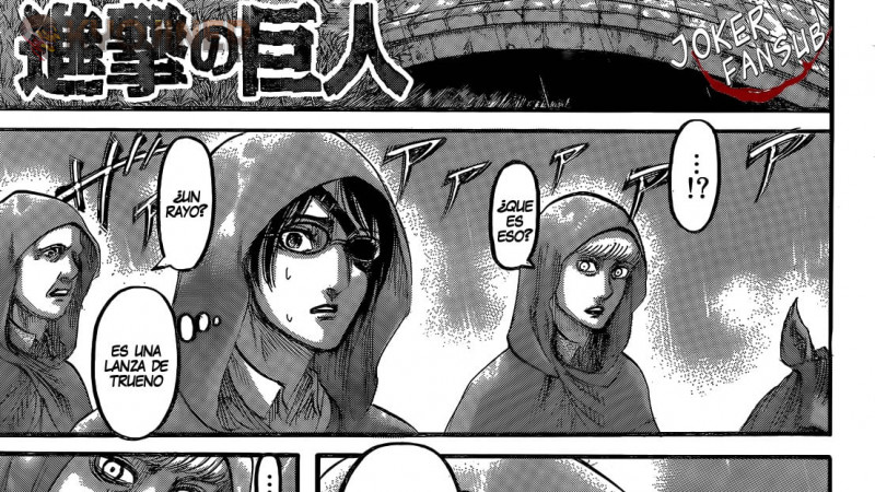 Shingeki no kyojin capítulo 115. Mangá  Trovão, Shingeki no kyojin,  Shingeki no